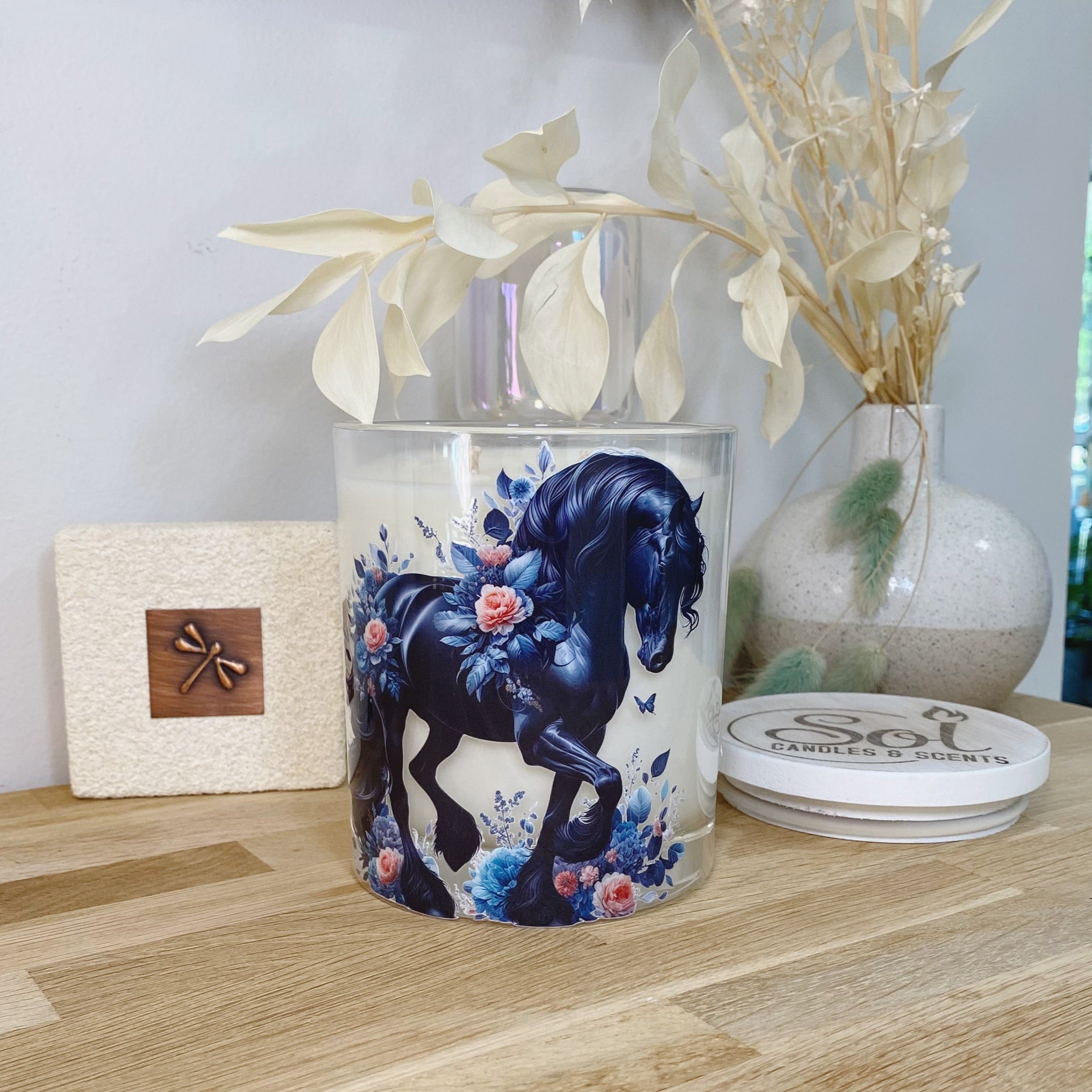 Friesian Black Horse Xlarge Candle_Sol Candles &amp; Scents