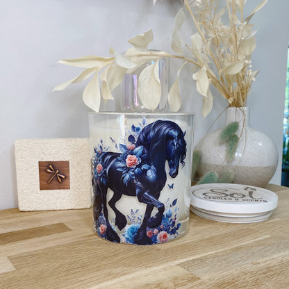 Friesian Black Horse Xlarge Candle_Sol Candles &amp; Scents