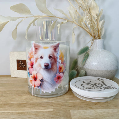 Border Collie Golden Xlarge Candle