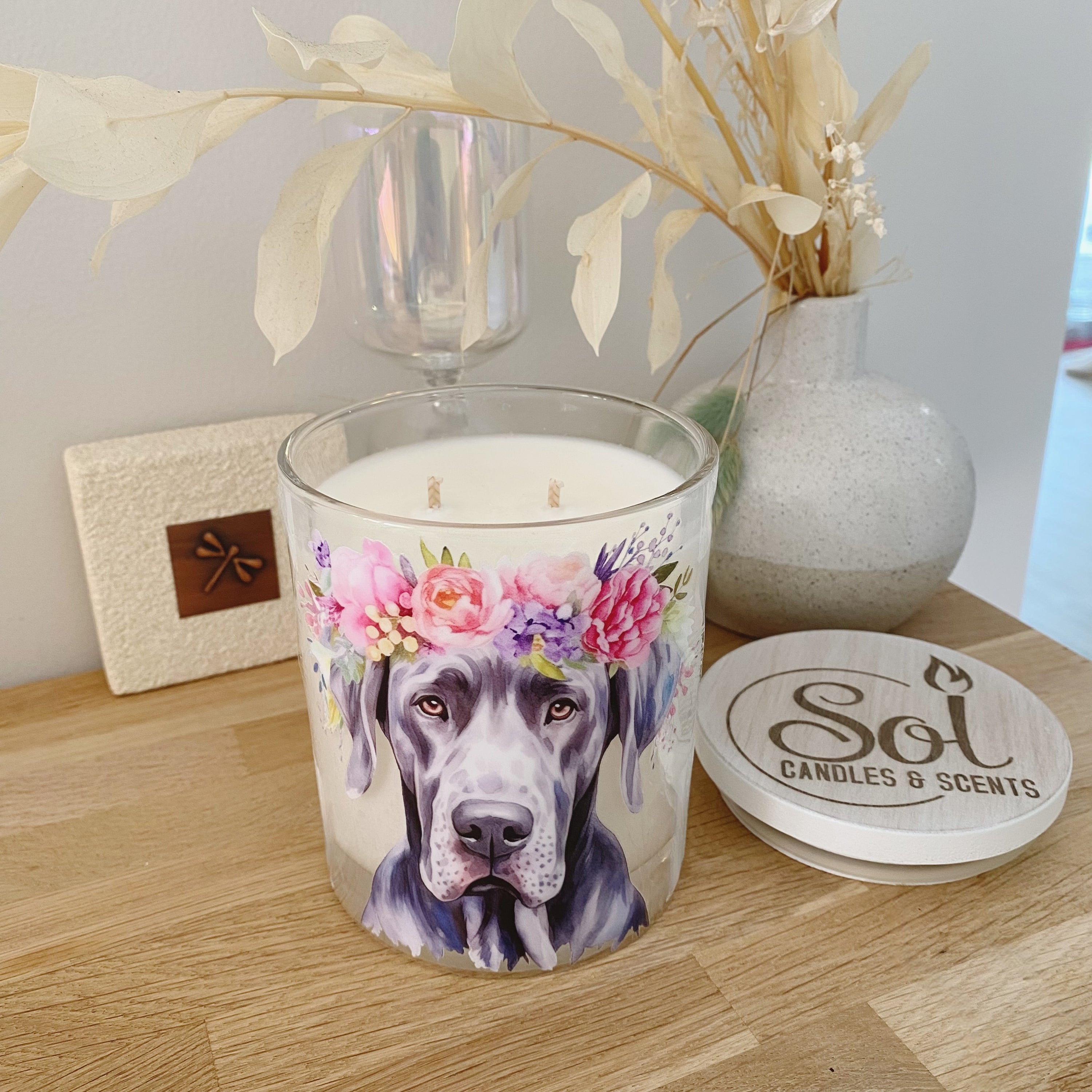 Great Dane Gray Xlarge Candle