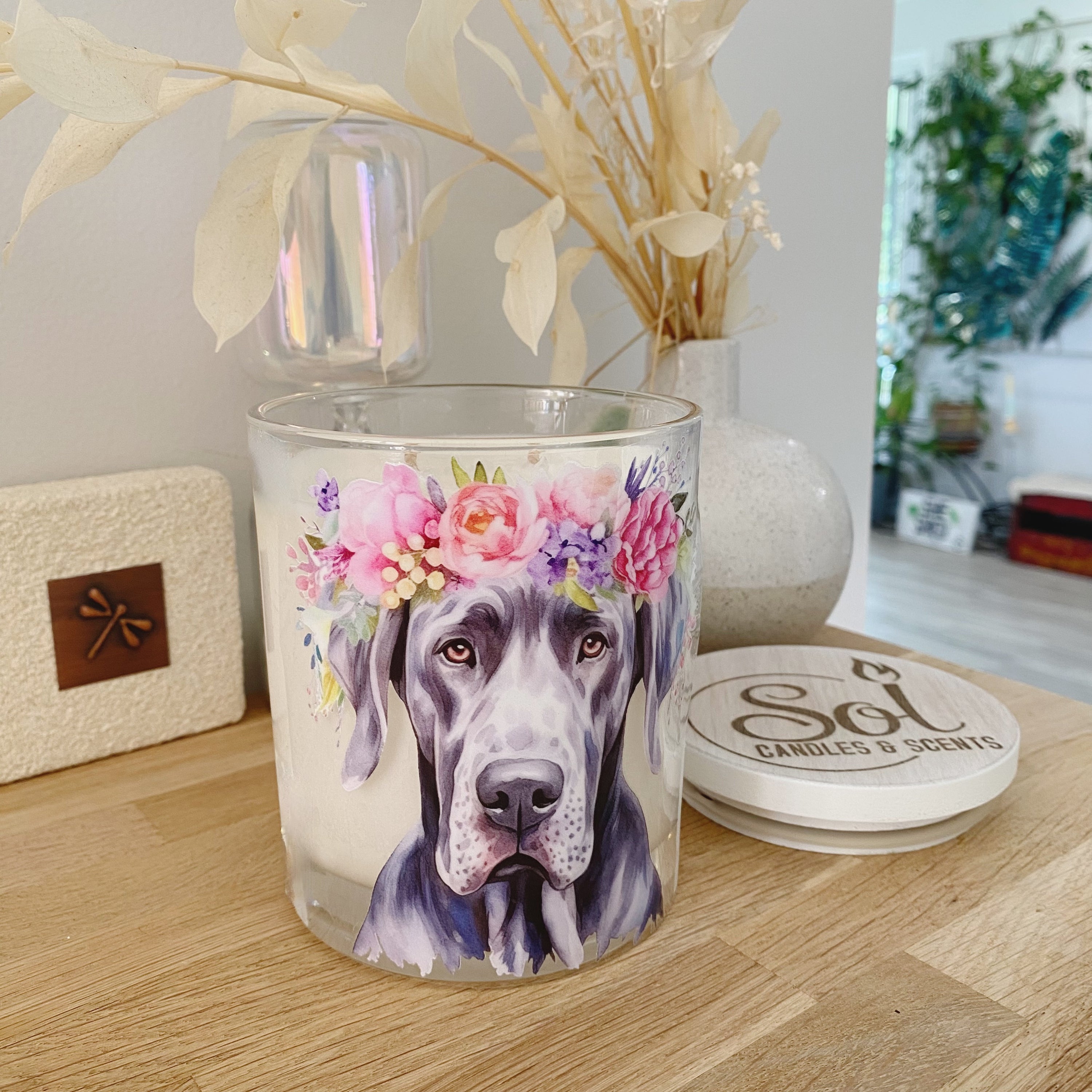 Great Dane Gray Xlarge Candle