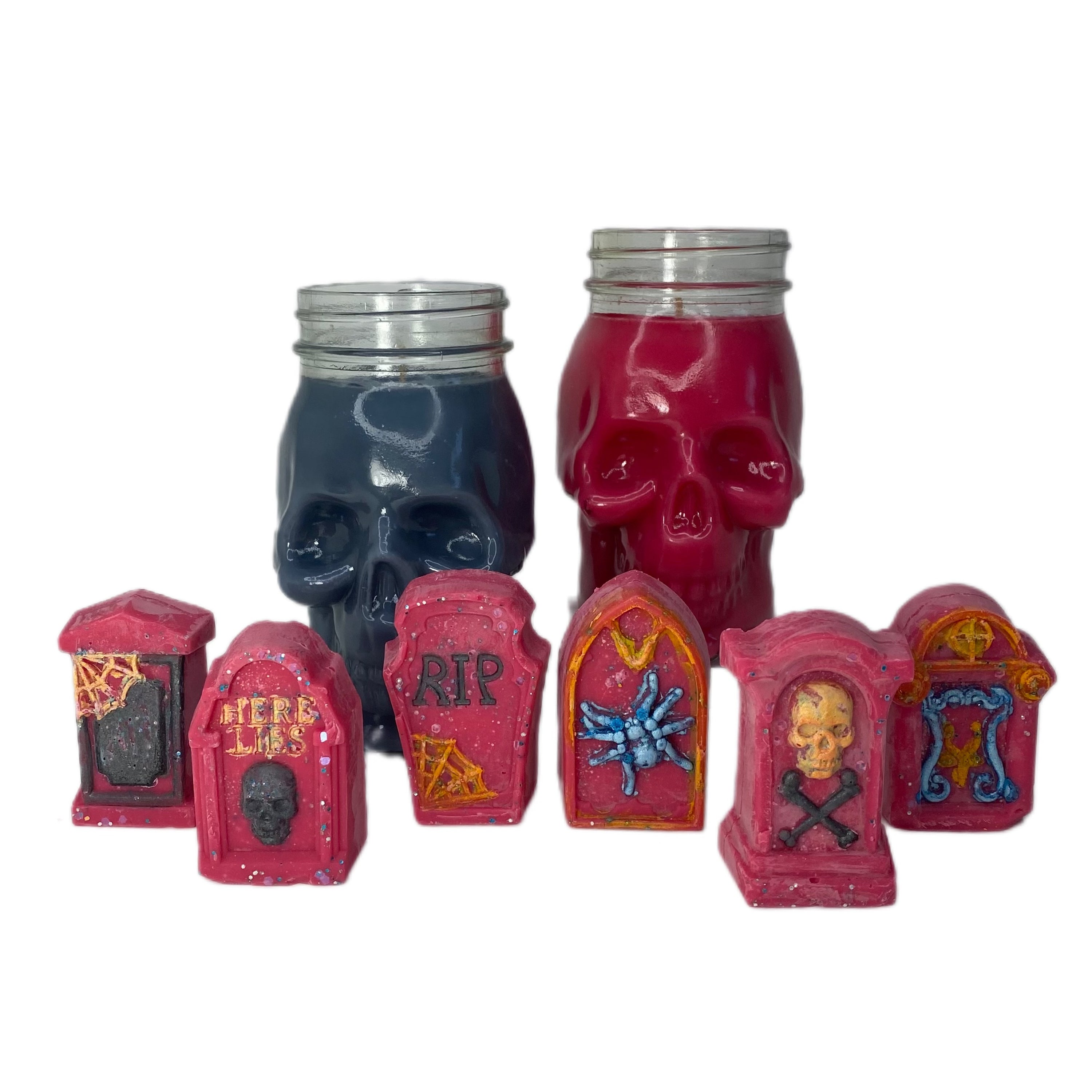 Halloween Skull Red Candle