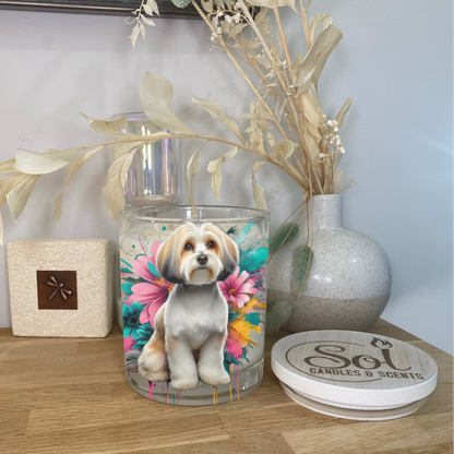 Havanese Sitting Dog Xlarge Candle