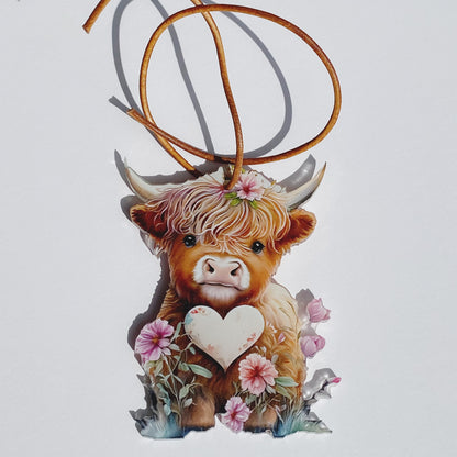 Highland Cow Hanging Keychain