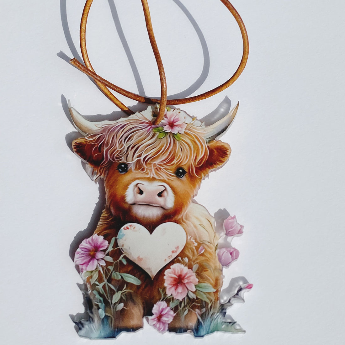 Highland Cow Hanging Keychain