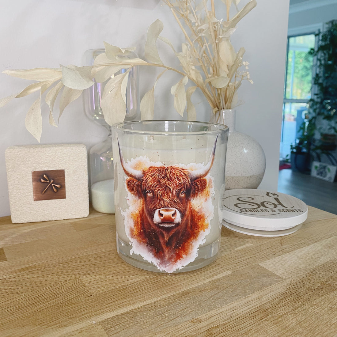 Highland Cow Strong Horn Candle_Sol Candles &amp; Scents