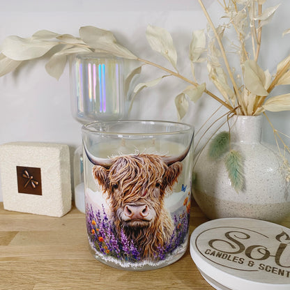 Highland Mountain Cow Brown Xlarge Candle_X-large_Refillable_Soy Wax