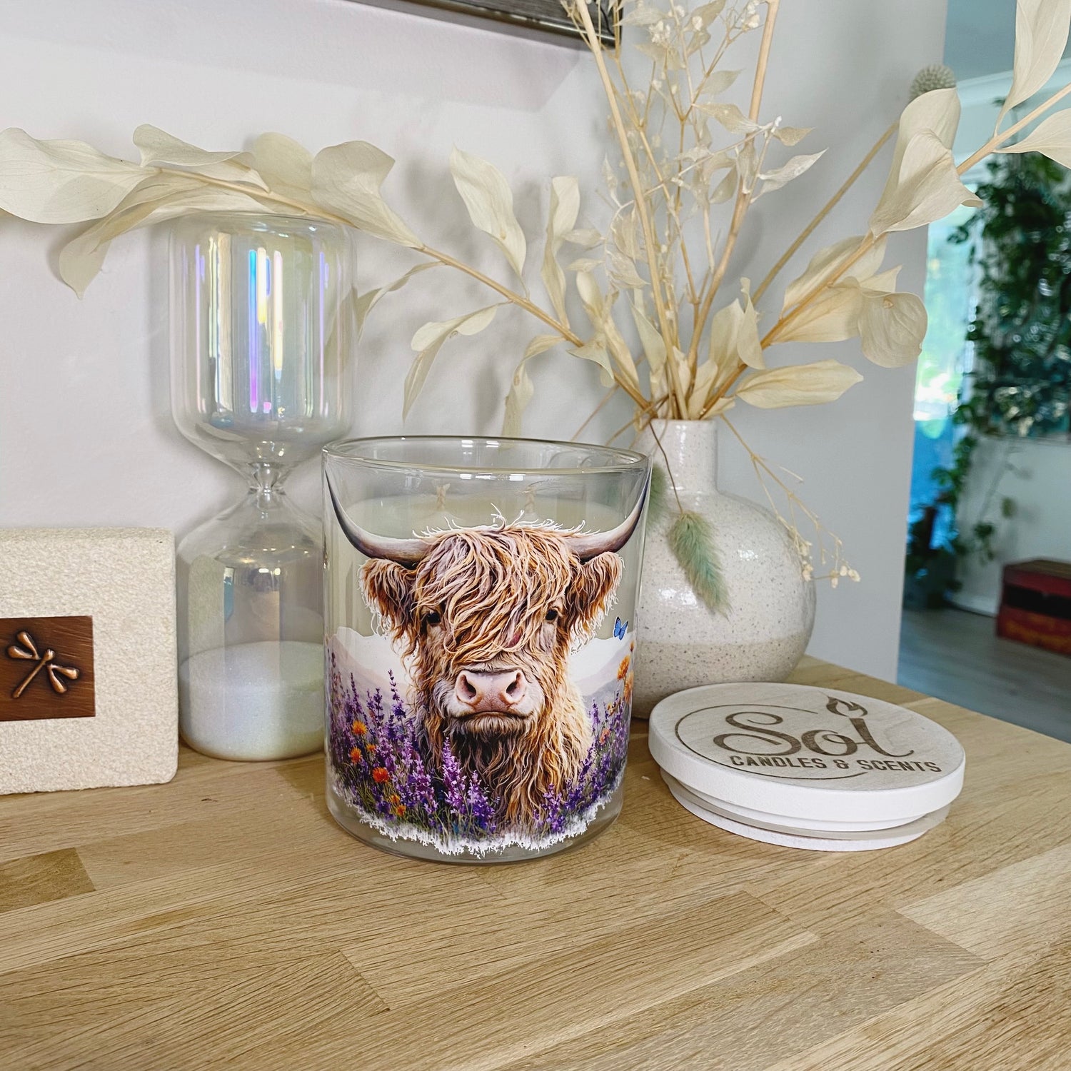 Highland Mountain Cow Brown Xlarge Candle_X-large_Refillable_Soy Wax_Aussie Made