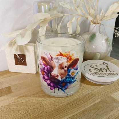 Jersey Cow Cream &amp; White Xlarge Candle_Refillable