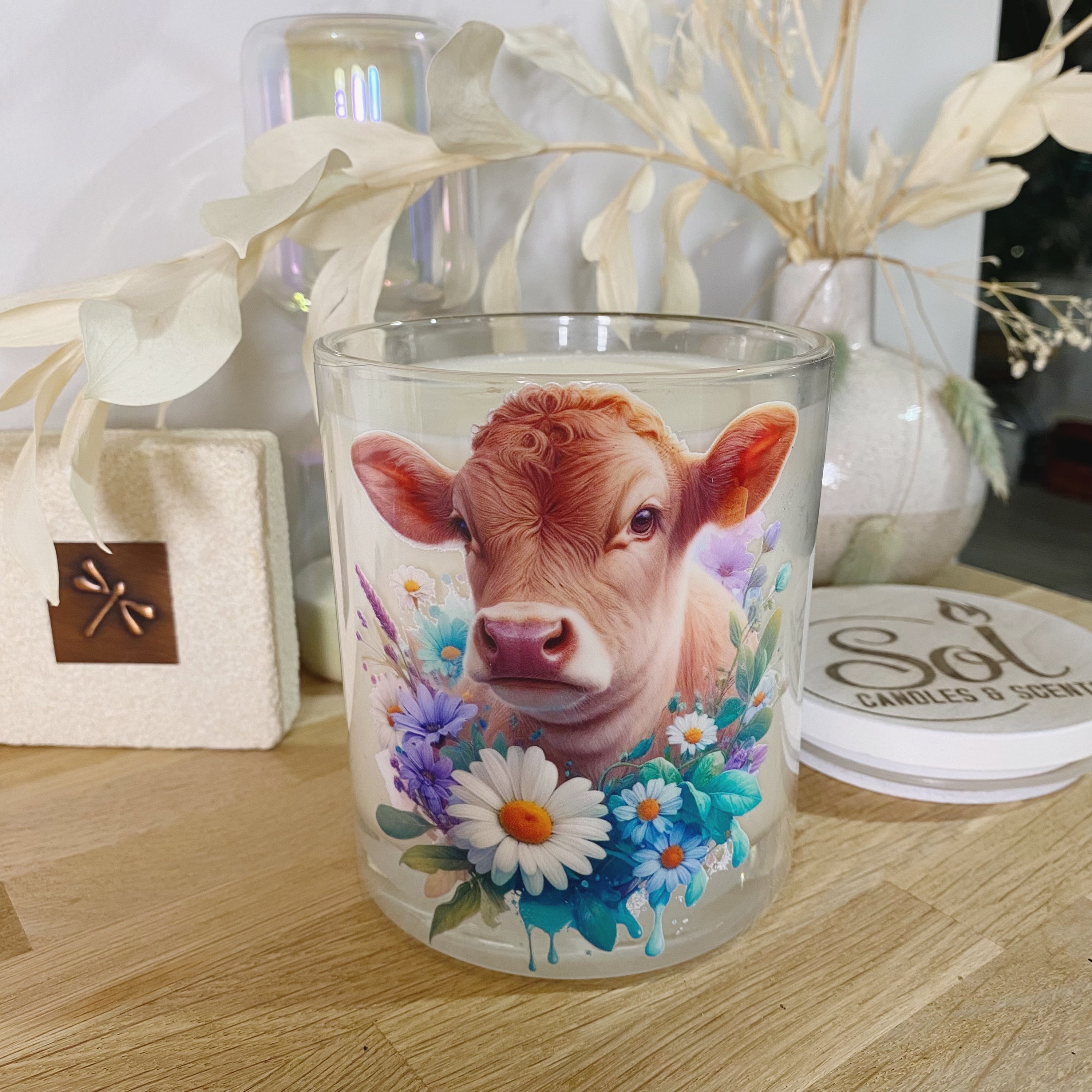 Jersey Cow Teal Xlarge Candle_Sol Candles &amp; Scents