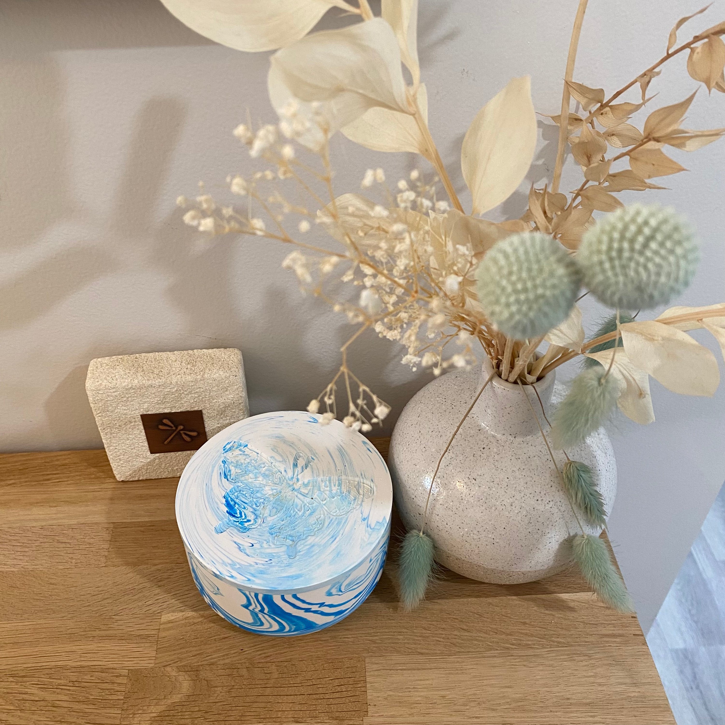 Jessa Eco Blue Bowl Candle
