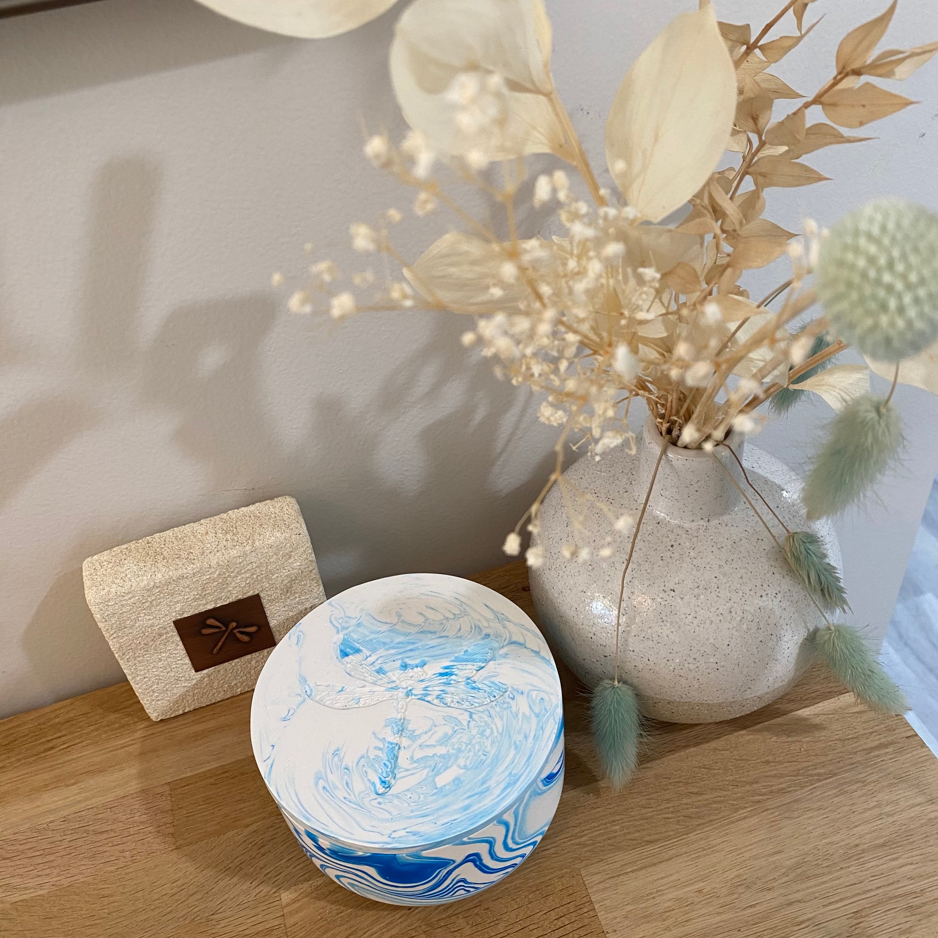 Jessa Eco Blue Bowl Candle
