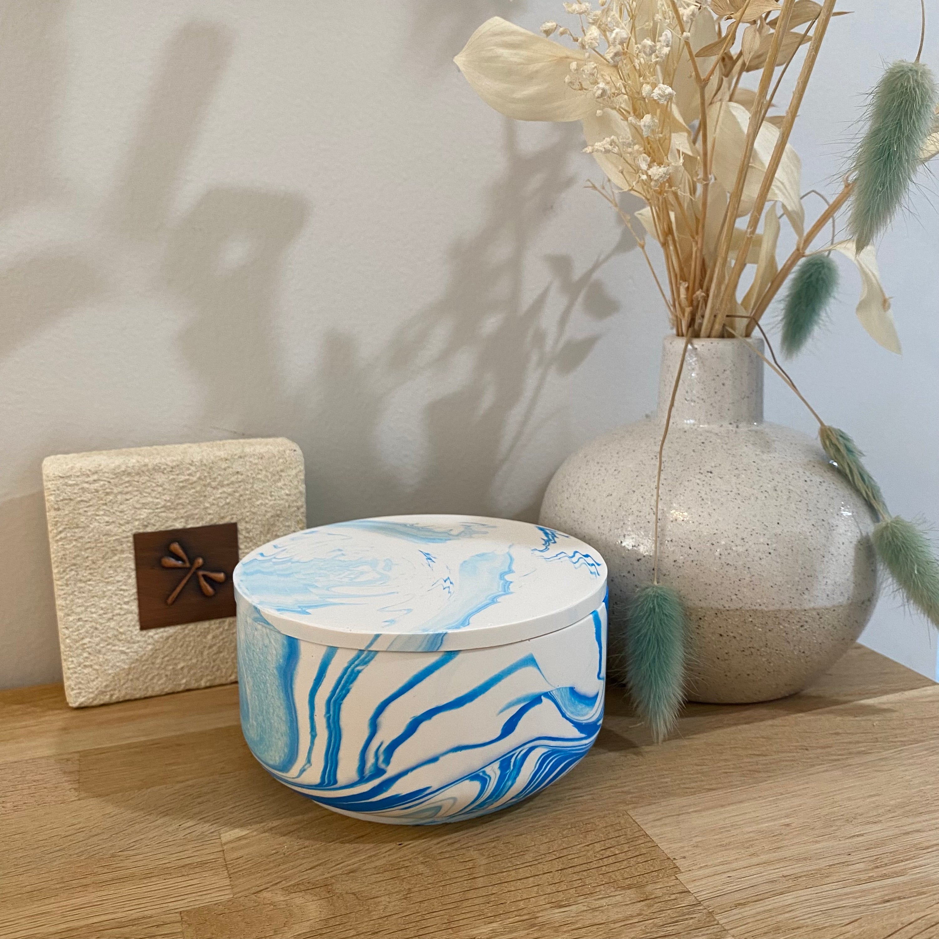 Jessa Eco Blue Bowl Candle