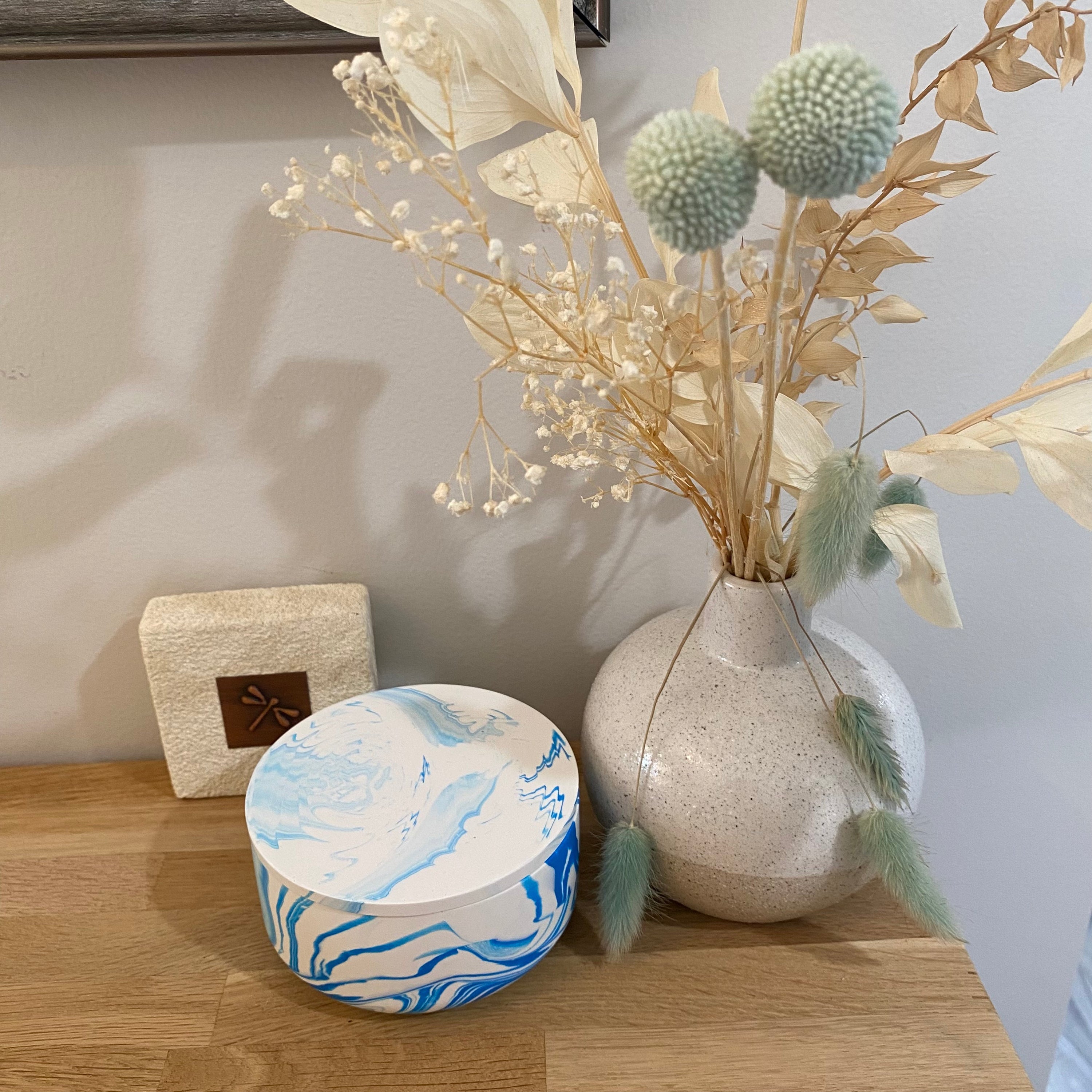 Jessa Eco Blue Bowl Candle