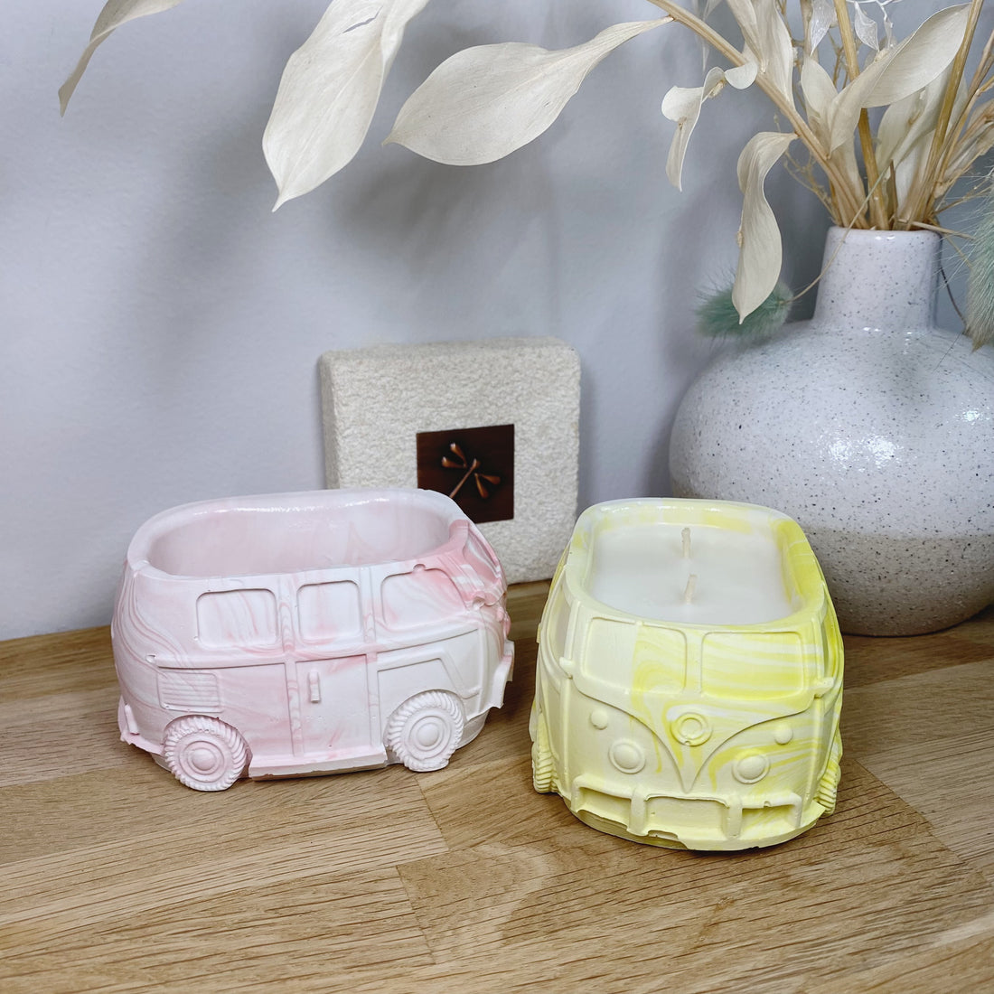 Jessa Eco Kombi Van Candle Pink 