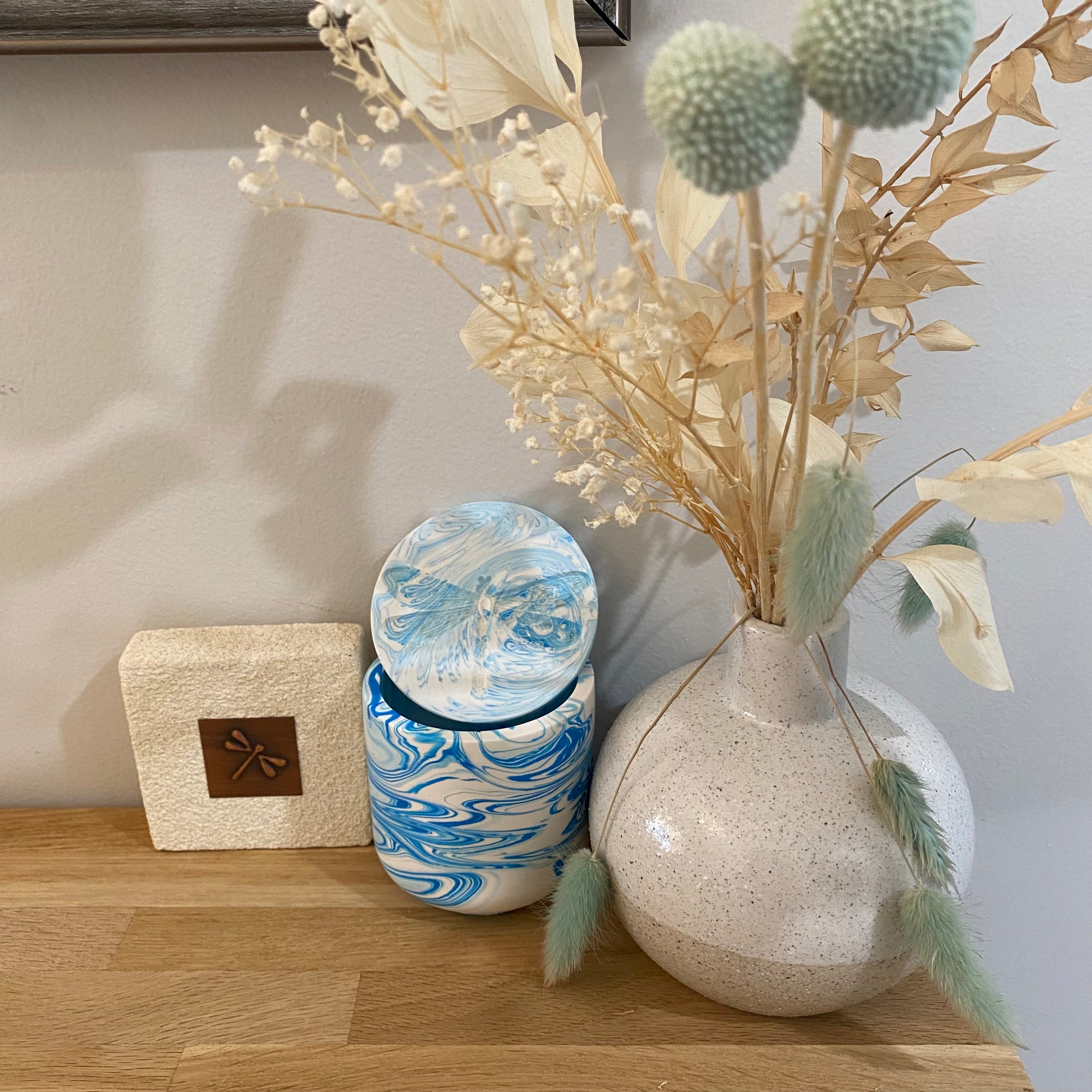 Jessa Eco Blue Medium Candle