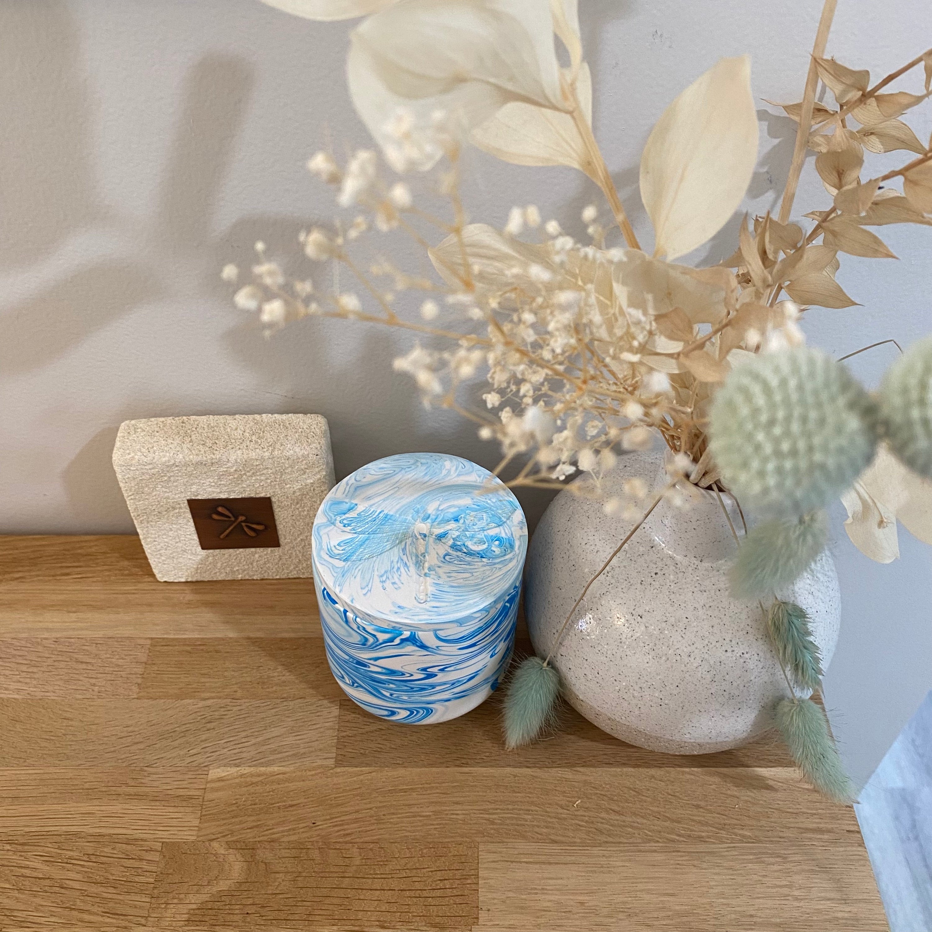 Jessa Eco Blue Medium Candle