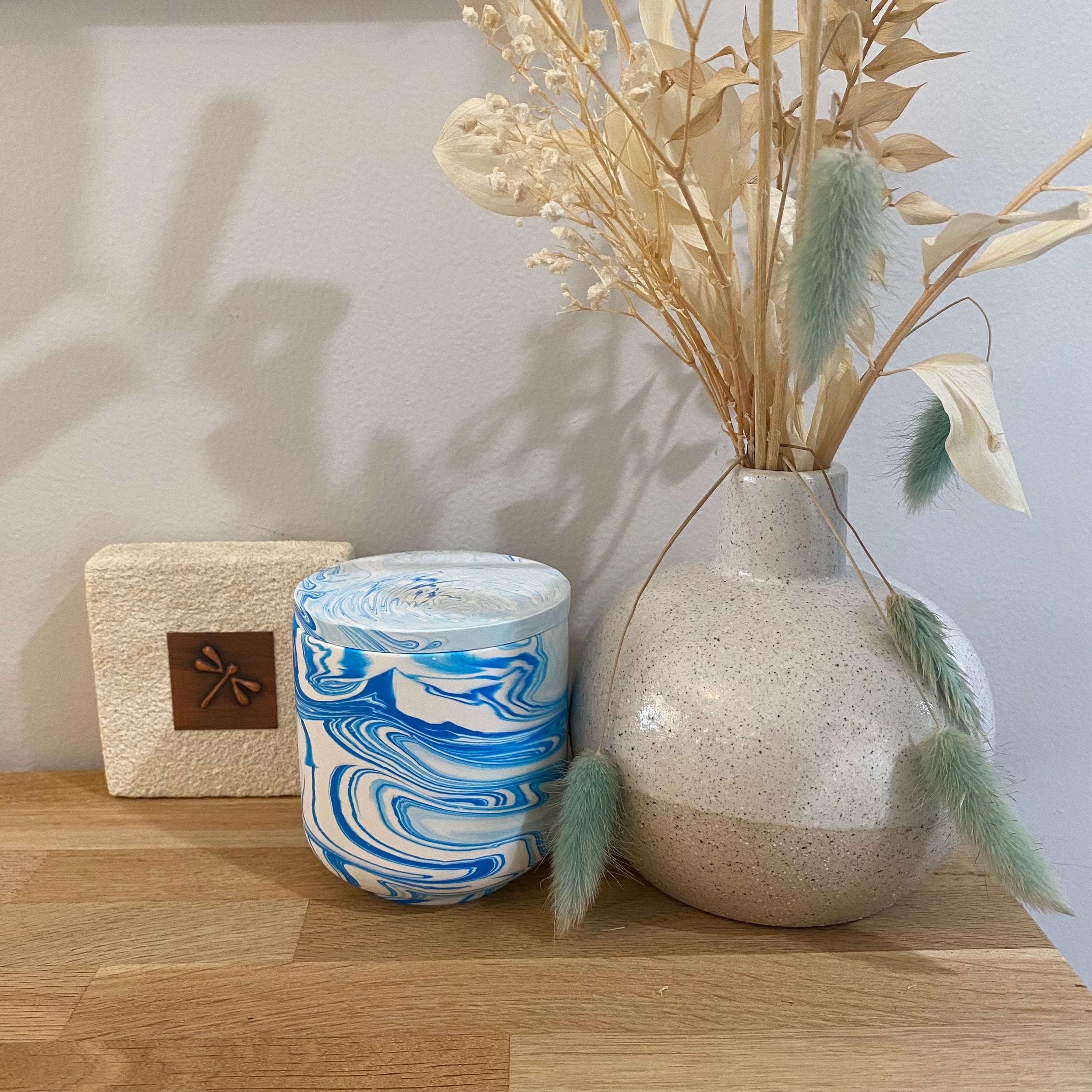 Jessa Eco Blue Medium Candle