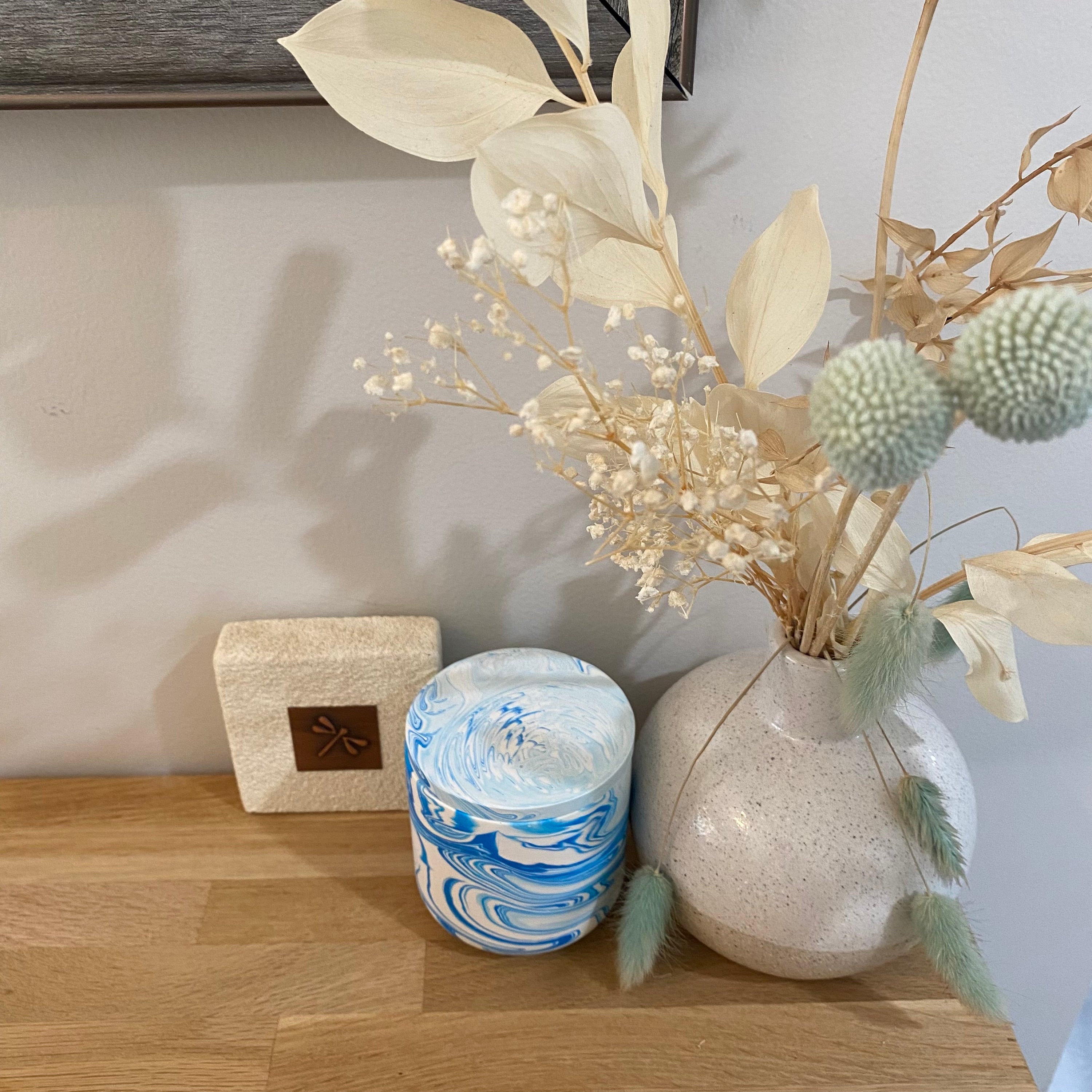 Jessa Eco Blue Medium Candle