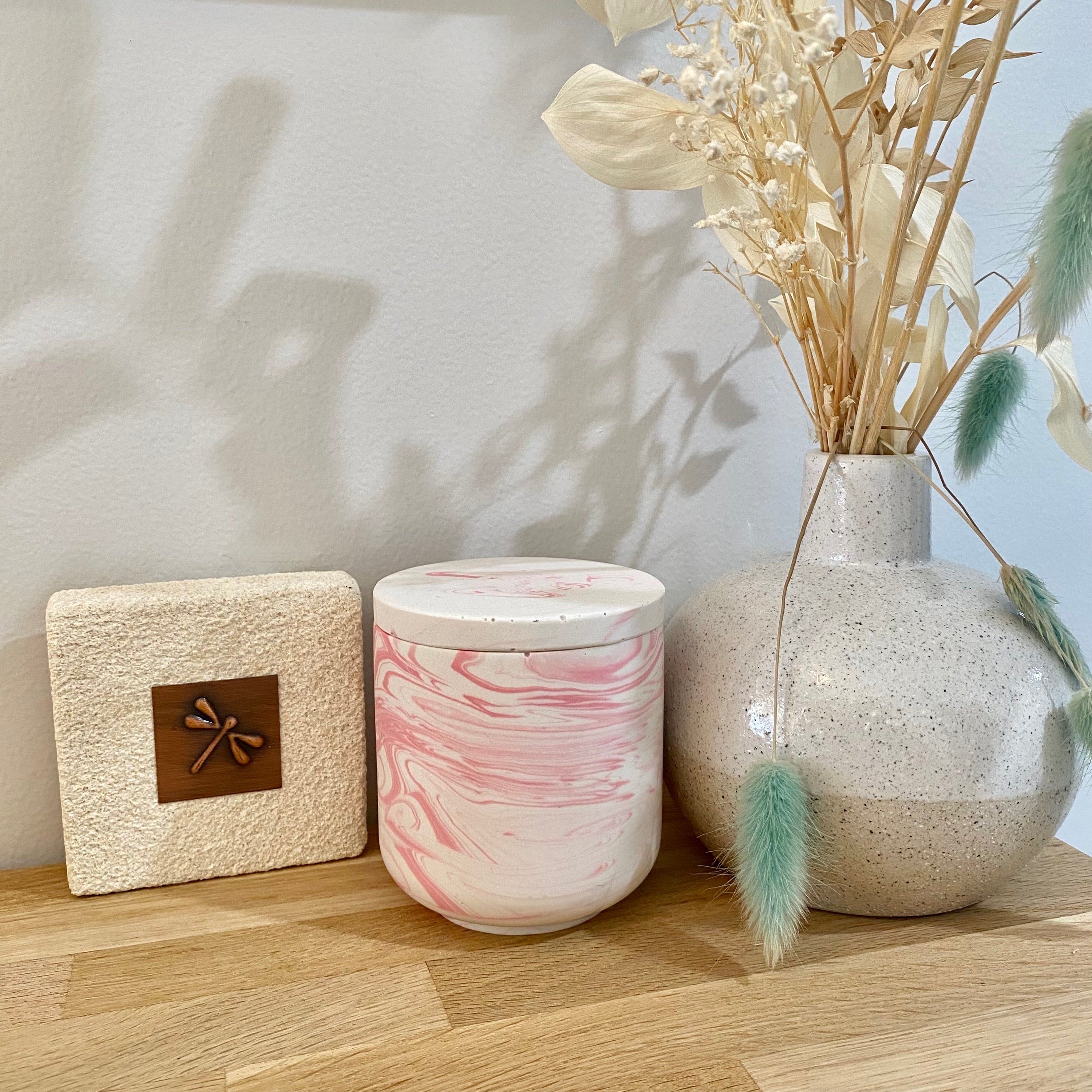 Jessa Eco Pink Medium Candle