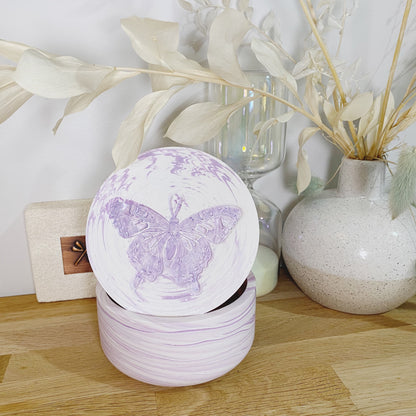Jessa Eco Purple Bowl Candle_Butterfly_Made By Aussies