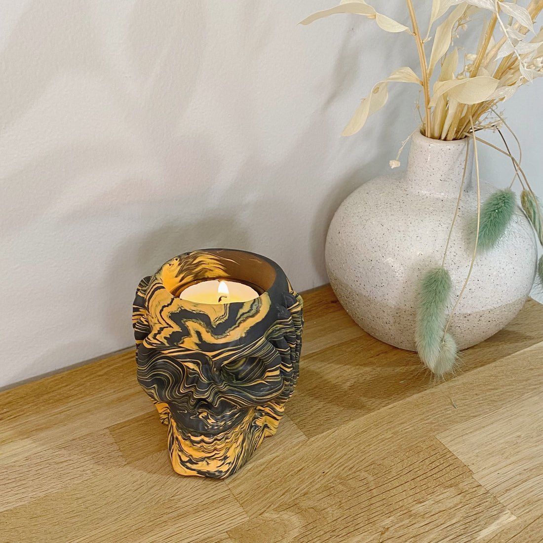 Jessa Eco Skull See No Evil Tealight Holder