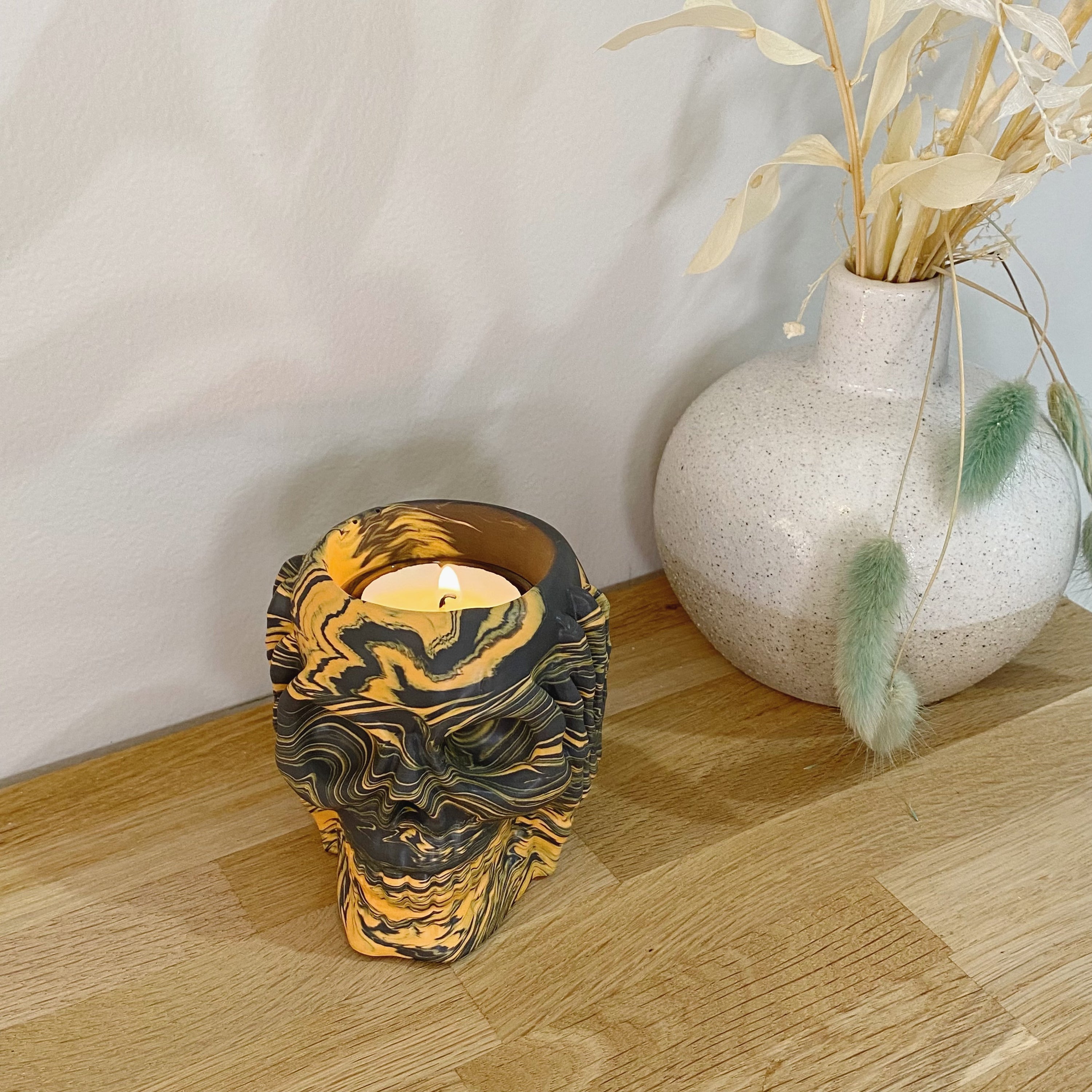 Jessa Eco Skull See No Evil Tealight Holder