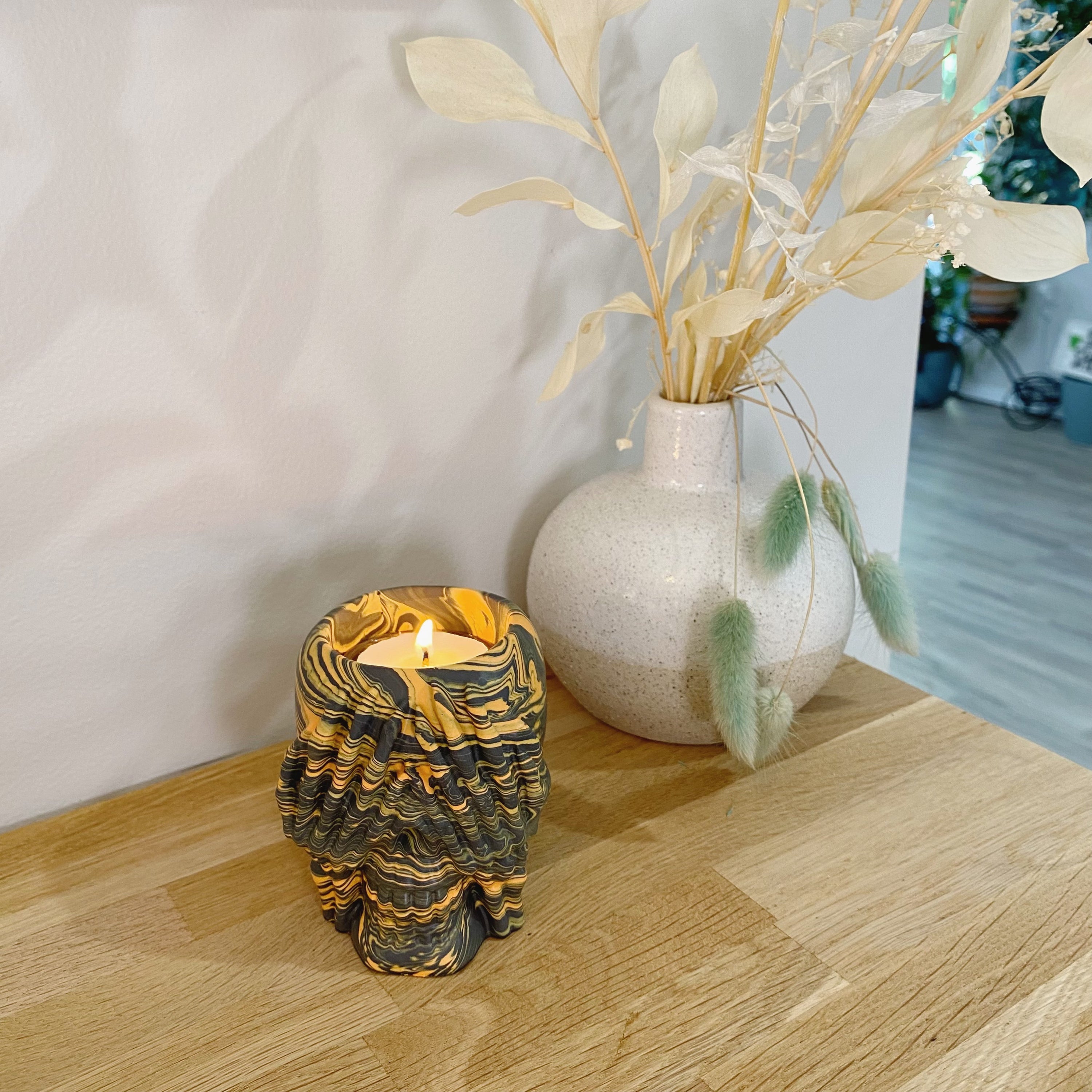 Jessa Eco Skull See No Evil Tealight Holder