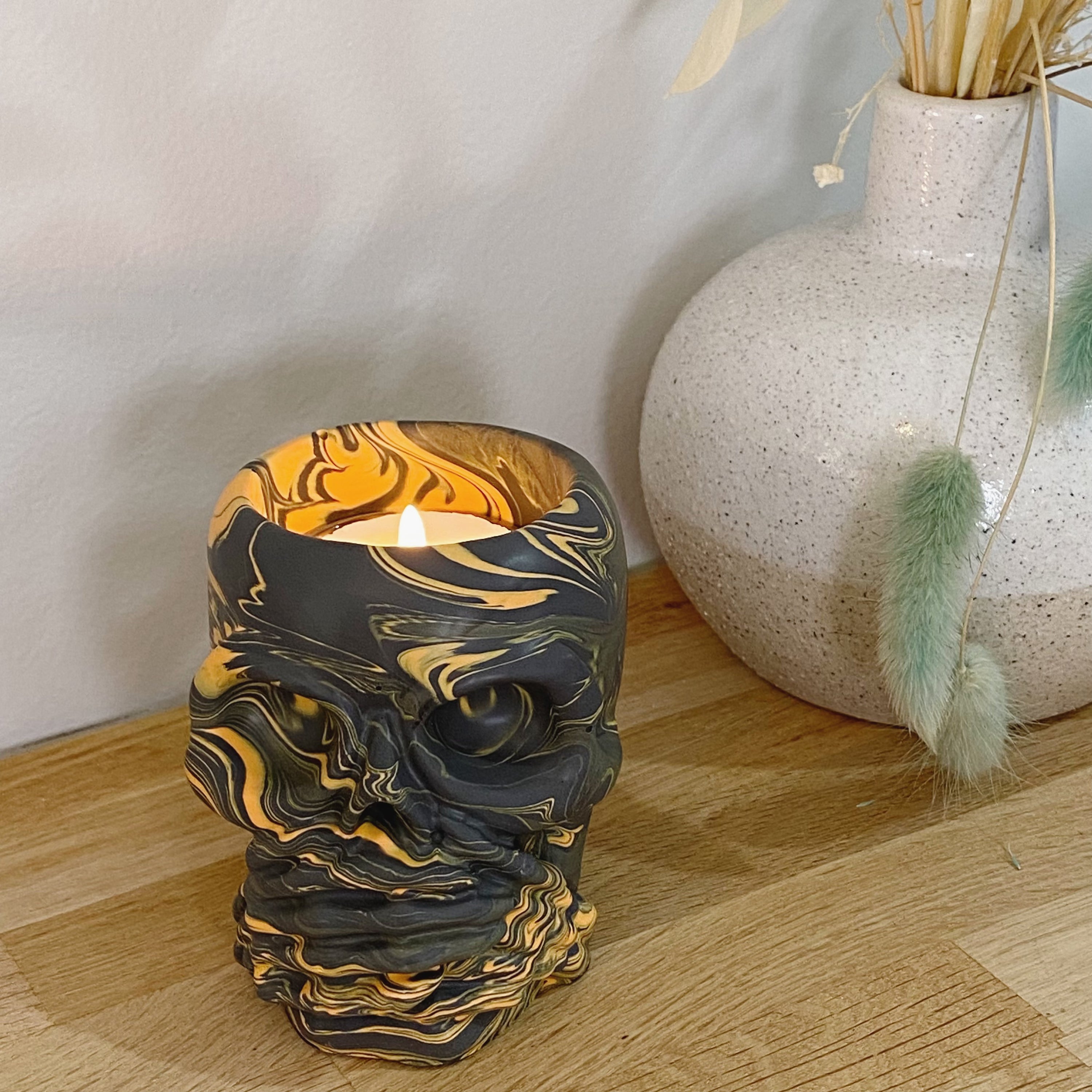 Jessa Eco Skull See No Evil Tealight Holder