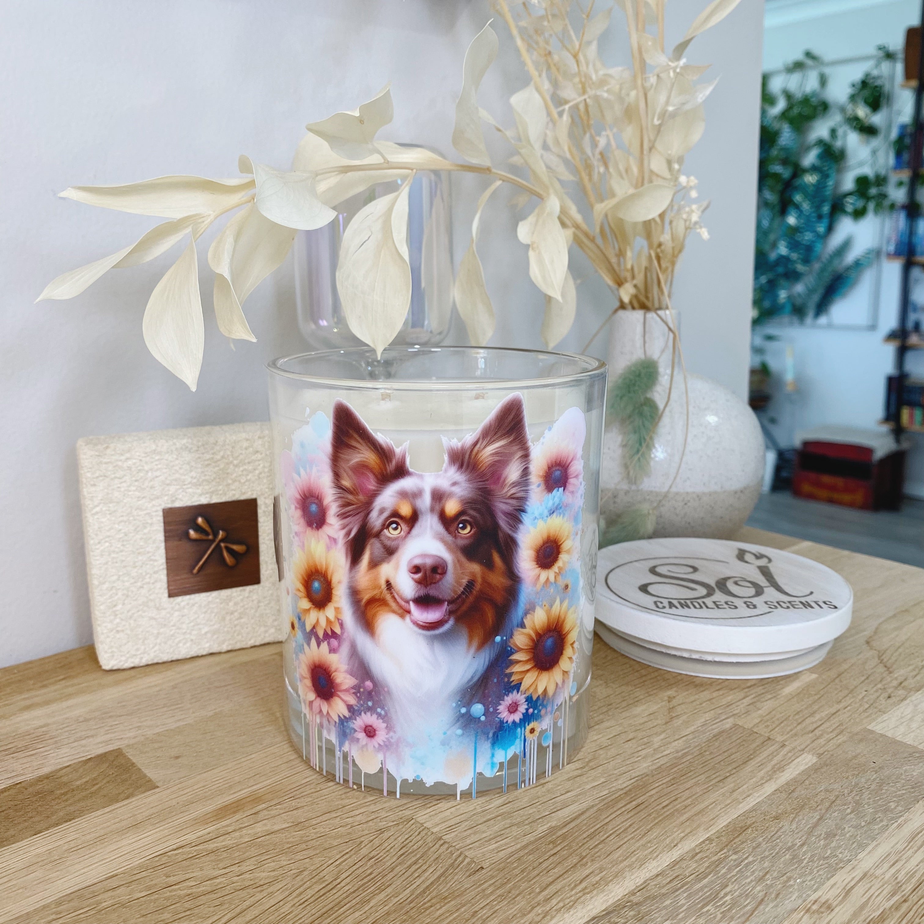 Koolie Smiling Sunflower Xlarge Candle