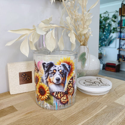 Koolie Sunflower Butterfly Xlarge Candle