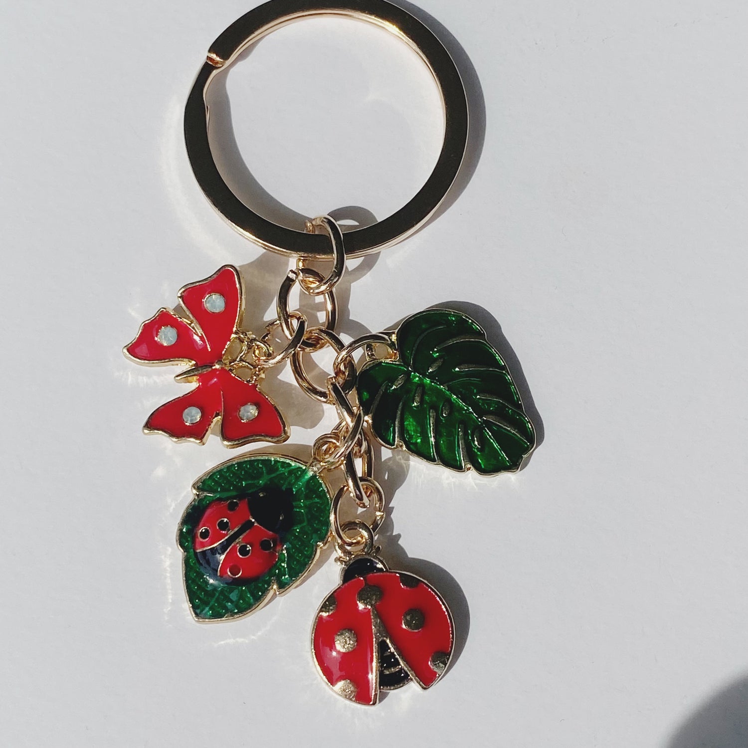 Lady Beetle, Butterfly Keychain