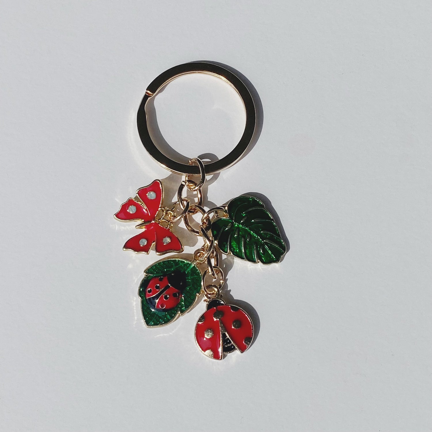 Lady Beetle &amp;amp; Butterfly Keychain_Sol Candles &amp; Scents