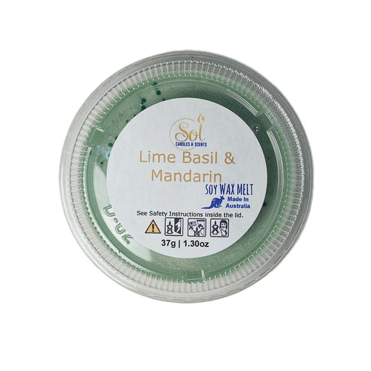 Lime Basil & Mandarin Wax Melt_Sol Candles & Scents