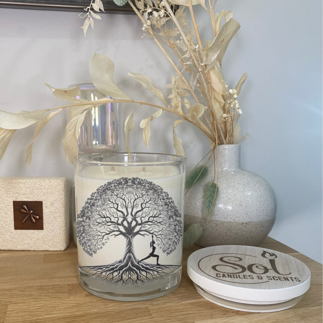 Tree Of Life Yoga Xlarge Candle_Refillable_Made in Australia