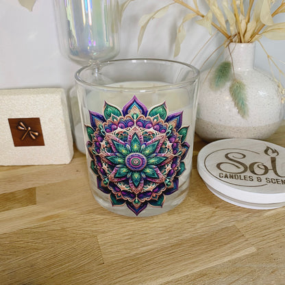 Mandala Purple Lotus Xlarge Candle_Sol Candles &amp; Scents_Refillable