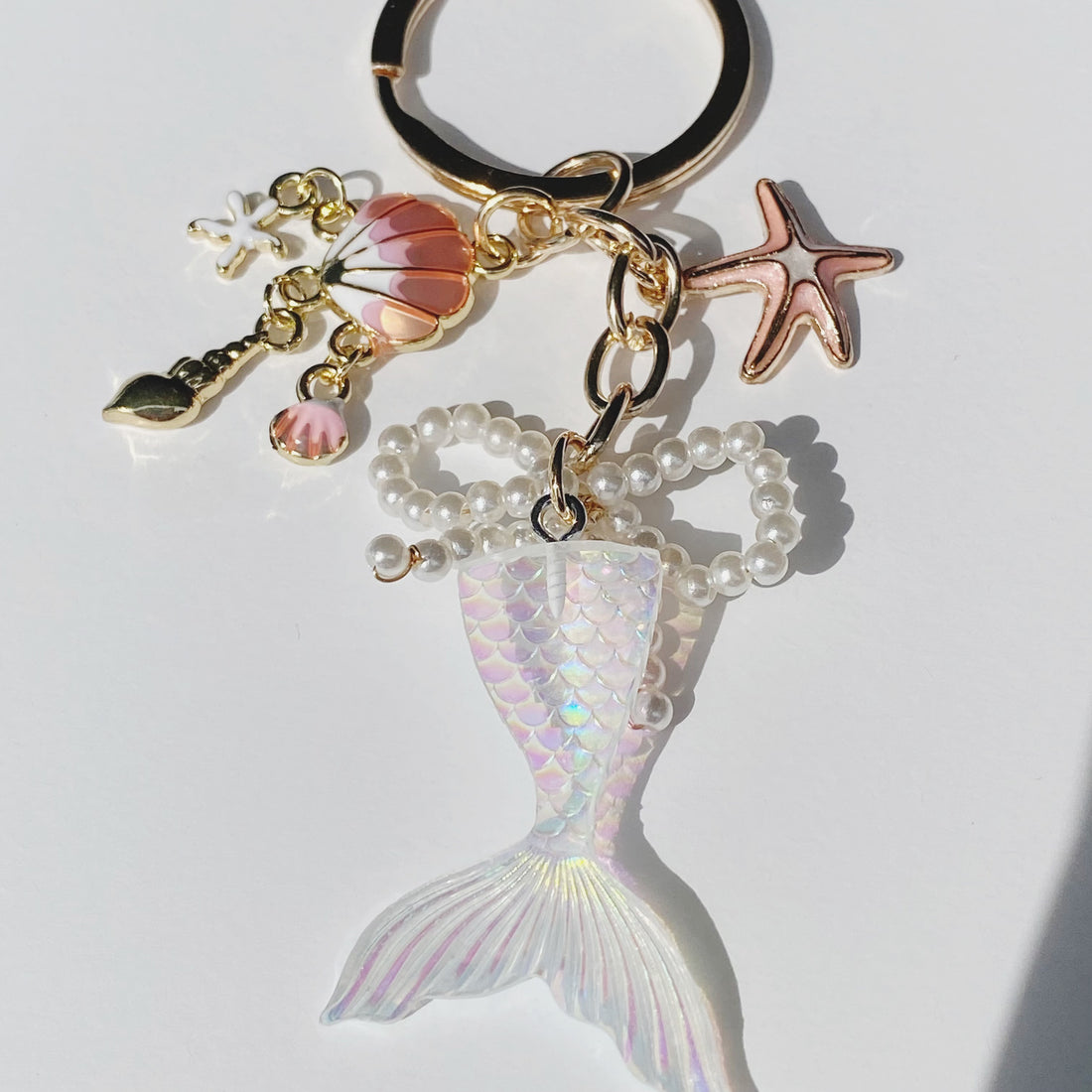 Mermaid Tail, Sea Shell, Starfish Keychain_Sol Candles & Scents