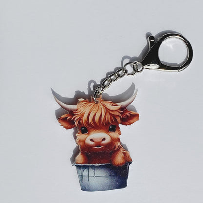 Mini Cow Keychain