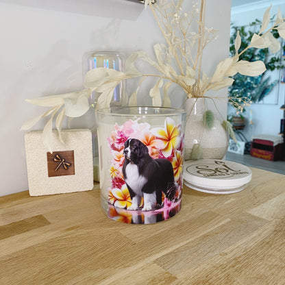New Founderland Black and White Floral Xlarge Candle