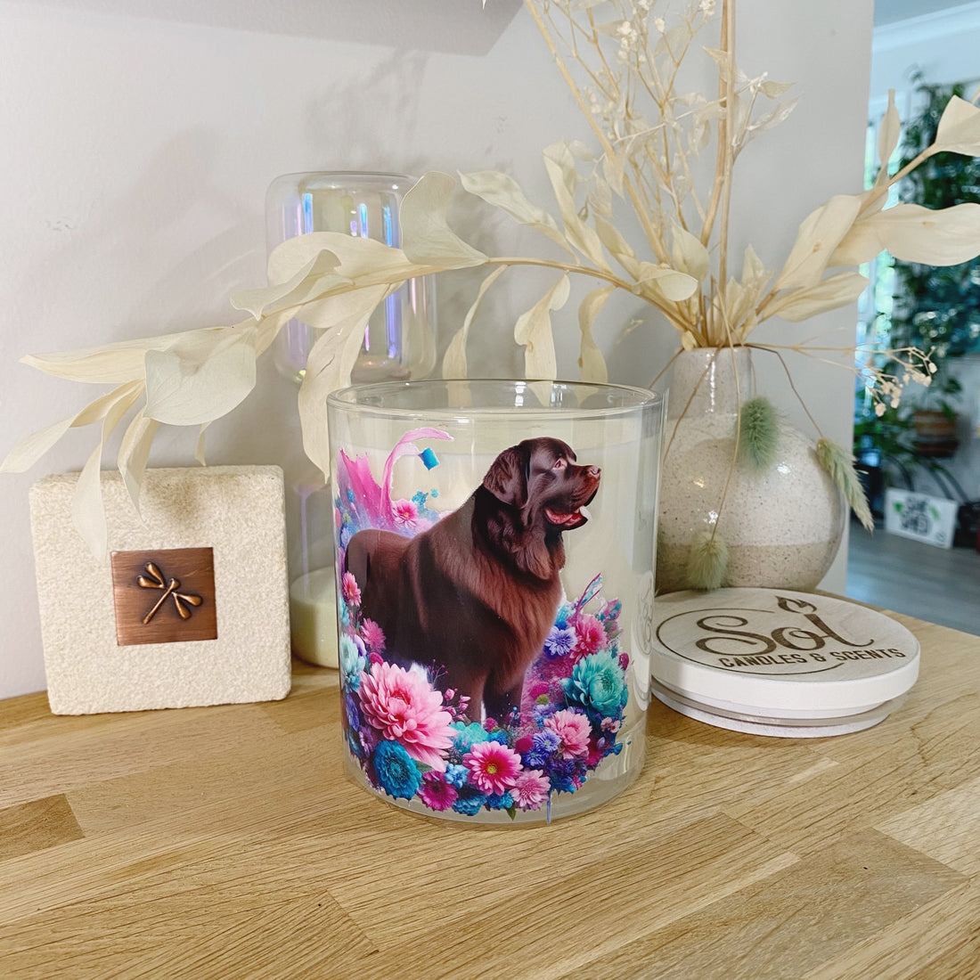 New Founderland Chocolate Floral Xlarge Candle_Sol Candles & Scents