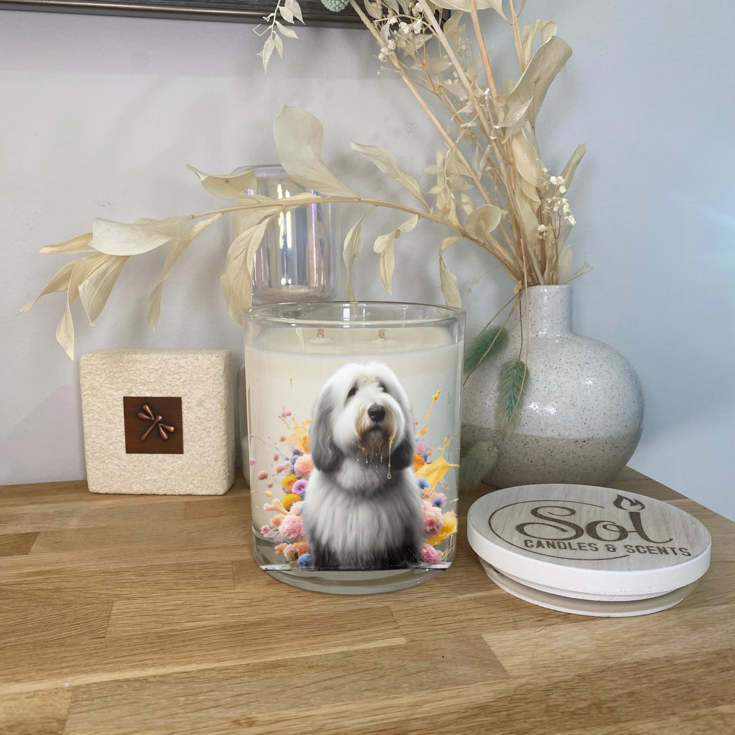 Old English Sheepdog Xlarge Candle
