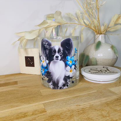Papillon Black Dog Xlarge Candle_Made in Australia