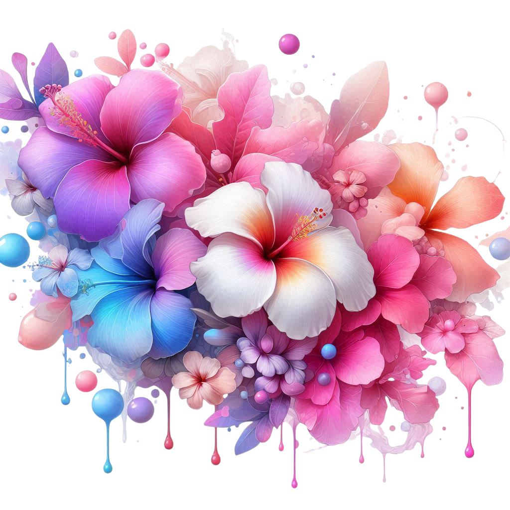 Floral Hibiscus Xlarge Candle