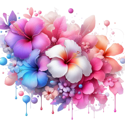 Floral Hibiscus Xlarge Candle