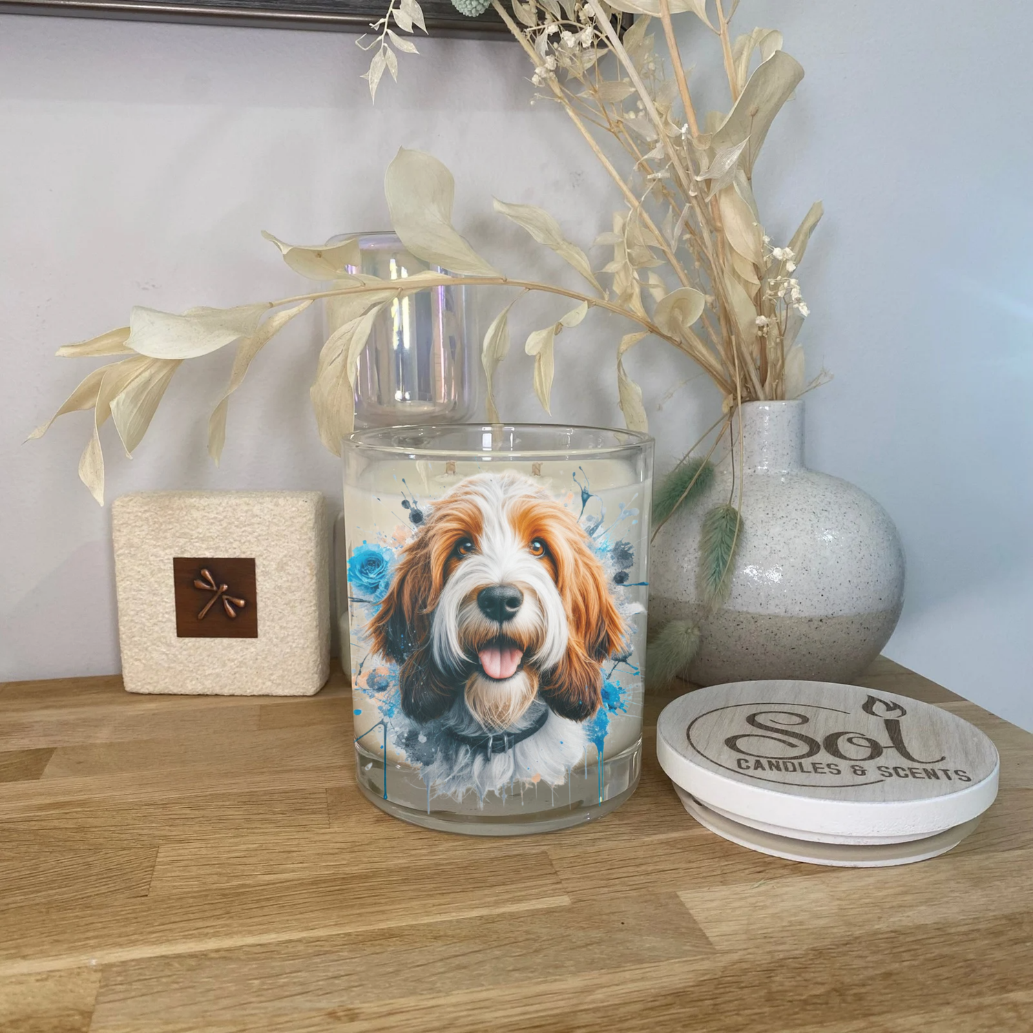 Petit Basset Griffon Vendeen Blue Xlarge Candle_Sol Candles &amp; Scent