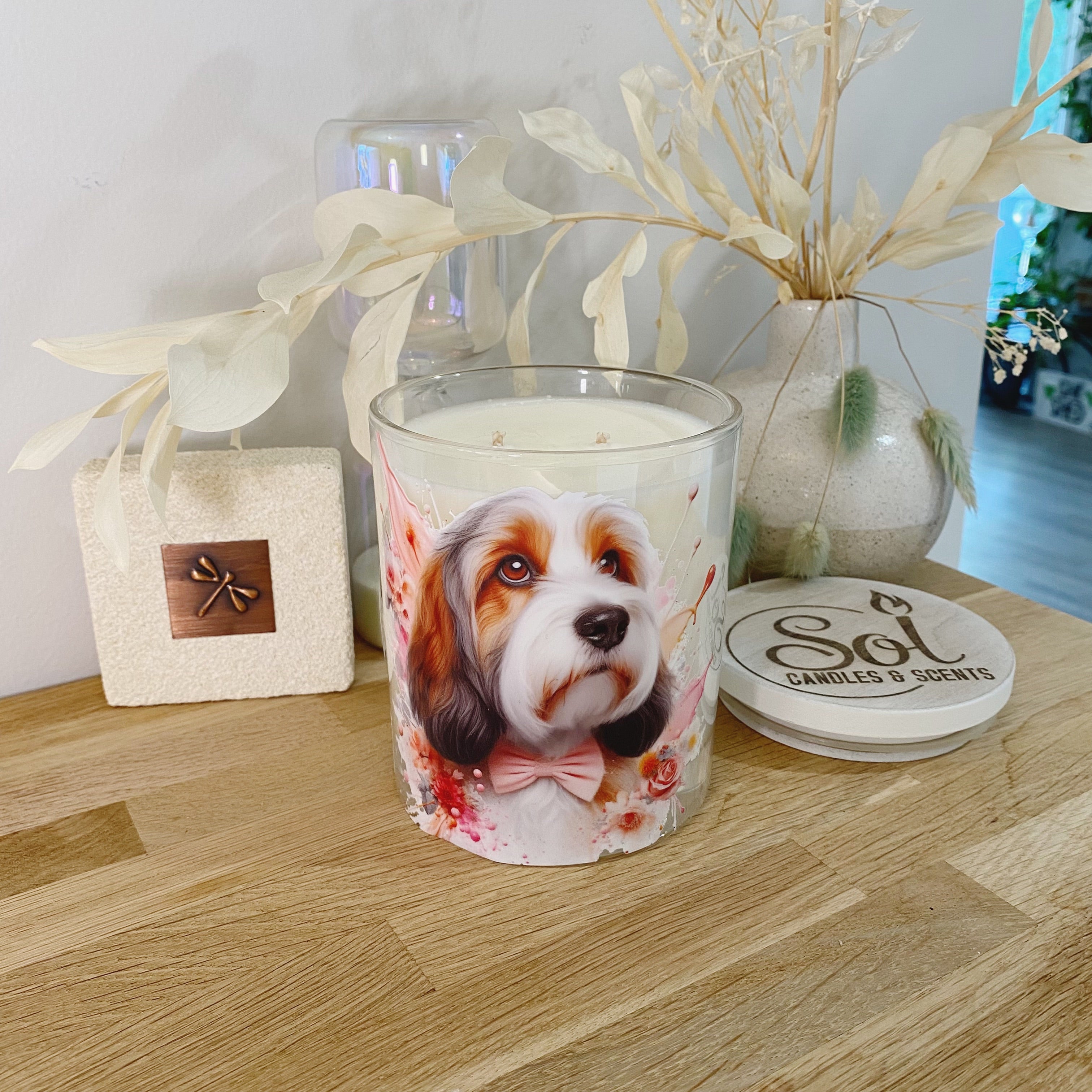 Petit Basset Griffon Vendeen Dog Xlarge Candle_Refillable_Made in Australia