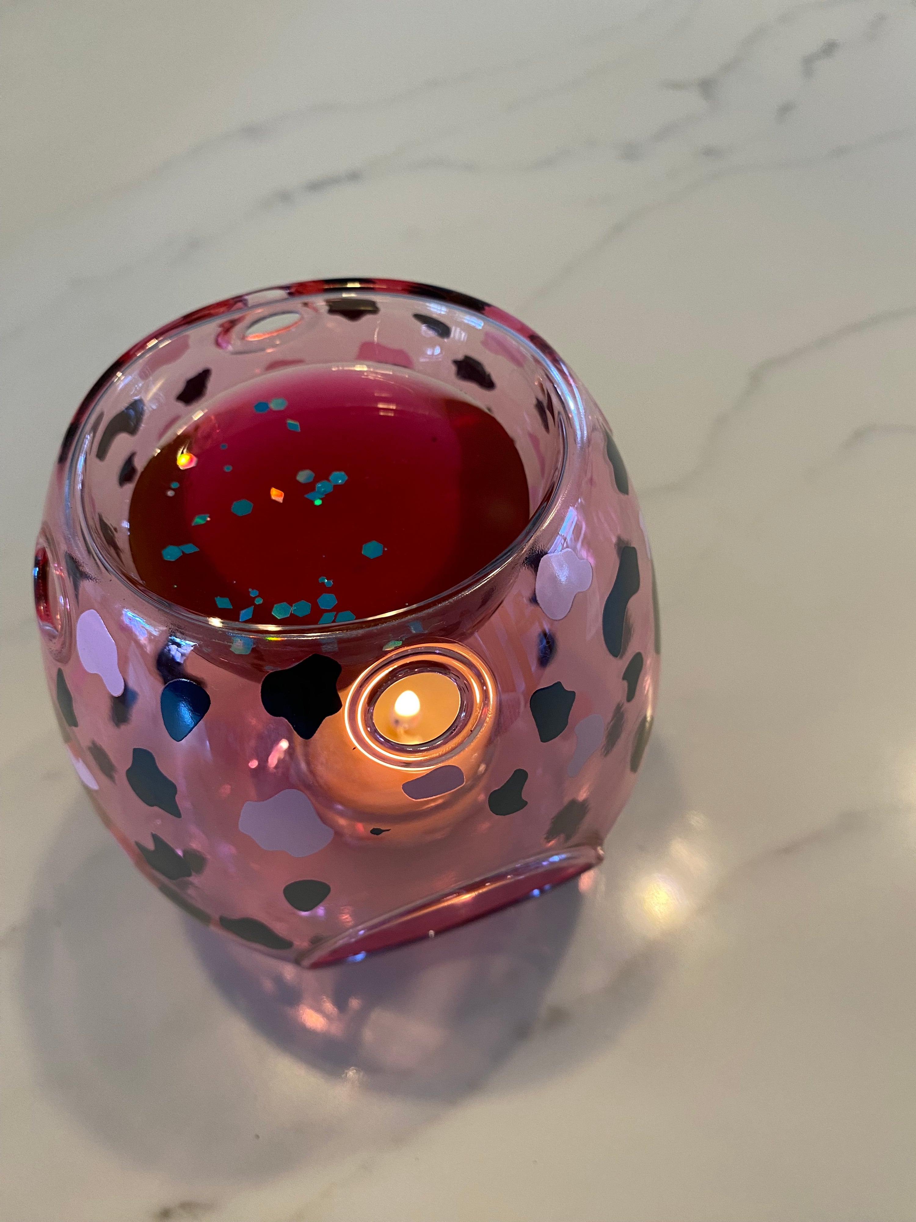 Pink Leopard Wax Melt Burner