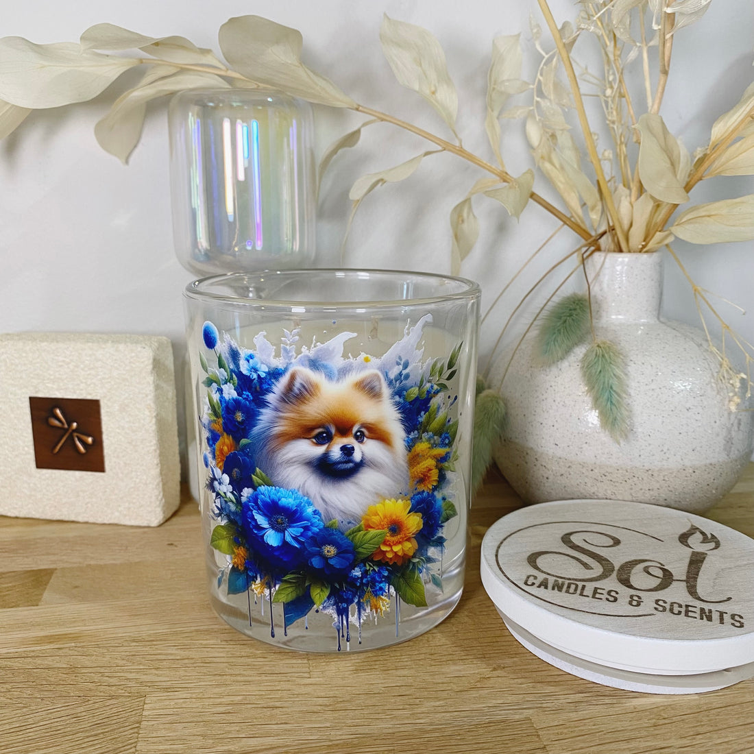 Pomeranian Blue Xlarge Candle_Sol Candles &amp; Scents_Refillable