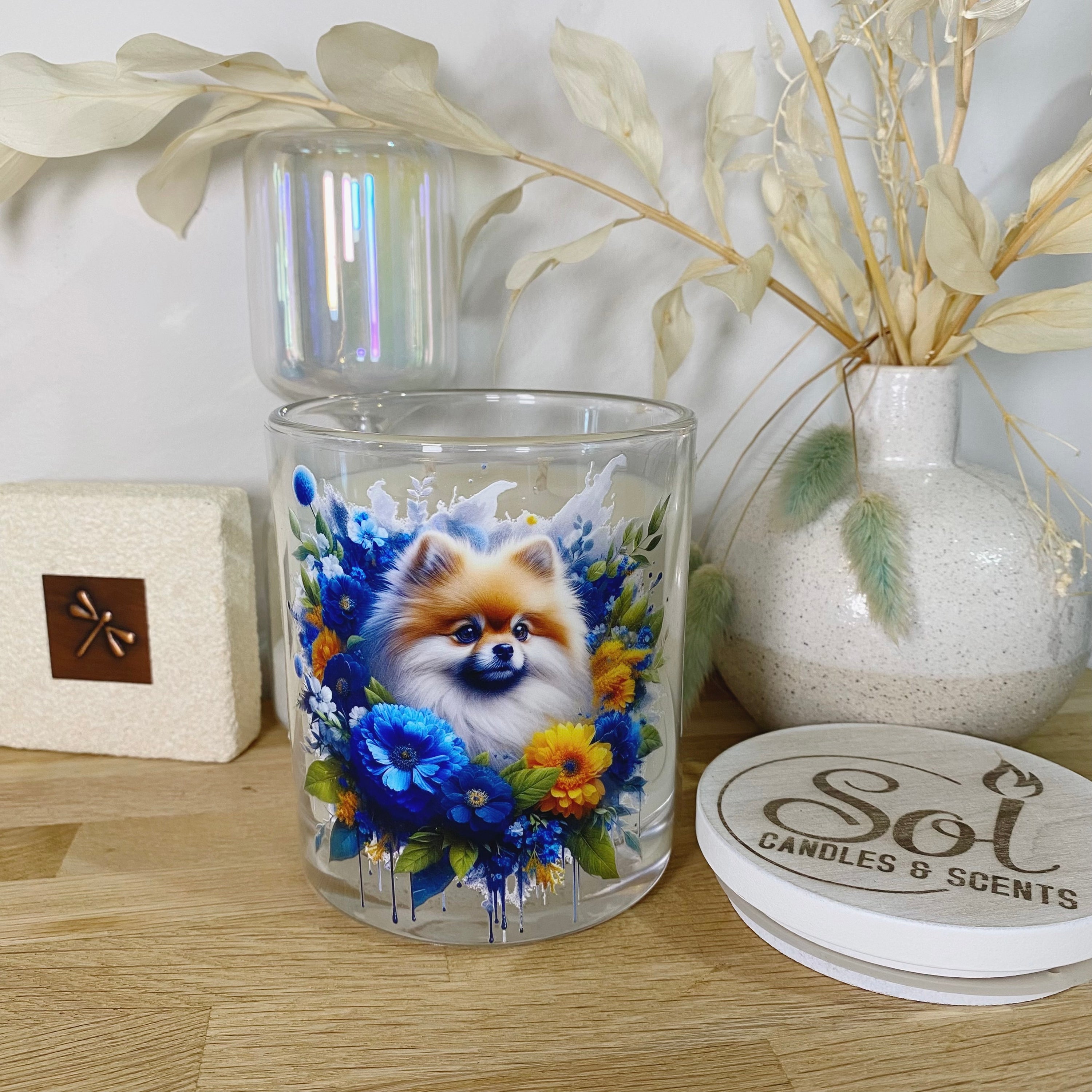 Pomeranian Blue Xlarge Candle_Sol Candles &amp; Scents_Refillable