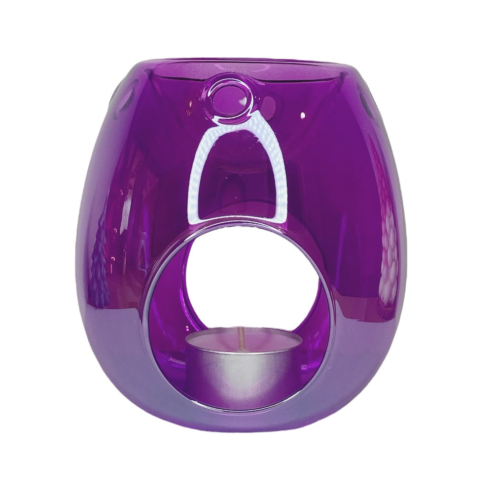 Purple Wax Melt Burner_ Sol Candles & Scents